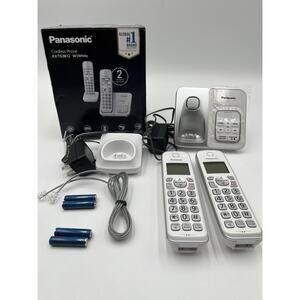 Panasonic KX-TG3812 W/White Cordless Phone 2 Cordless Handset